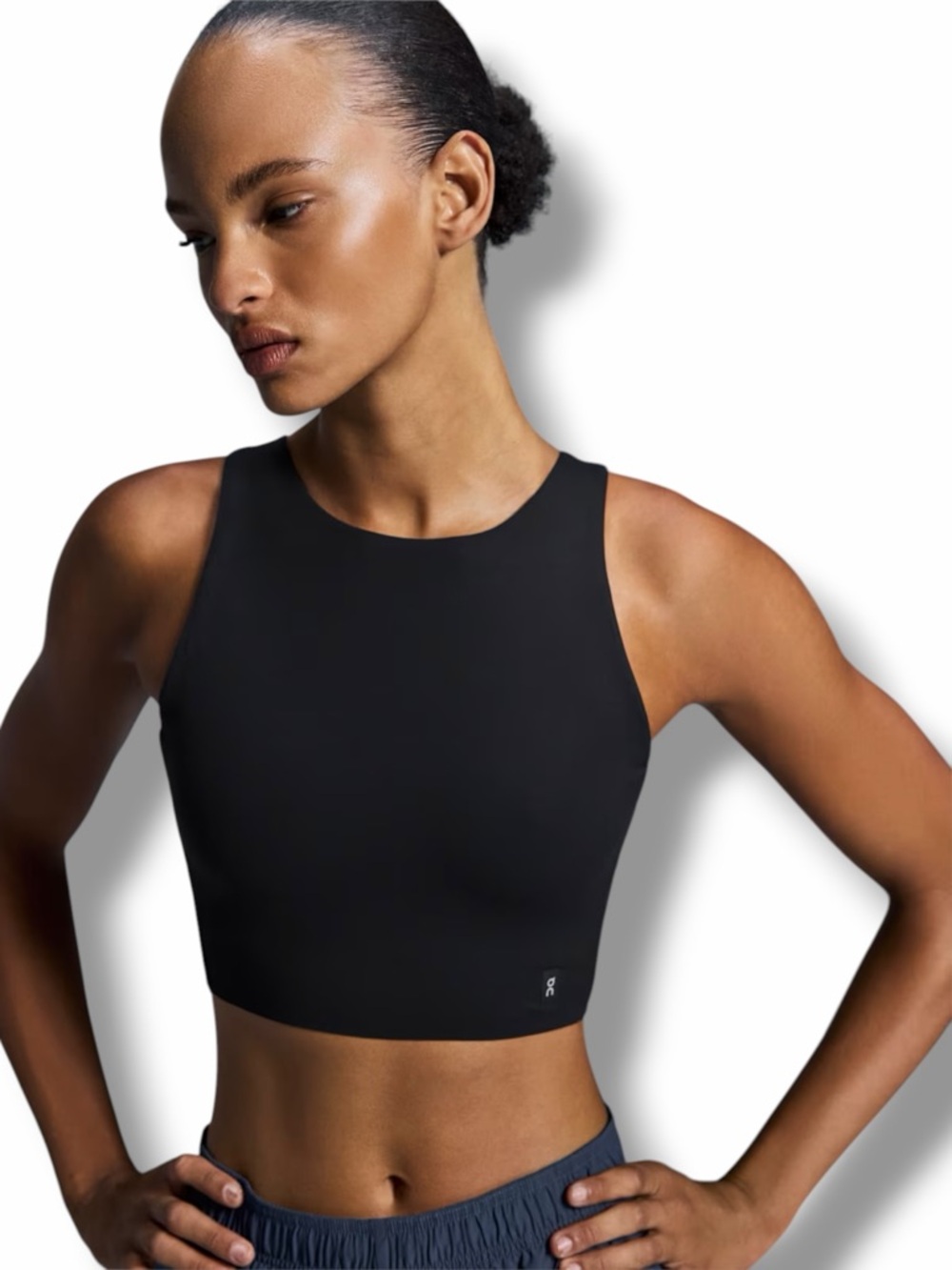 ON Core 2-in-1 Crop Top Black Size: Small